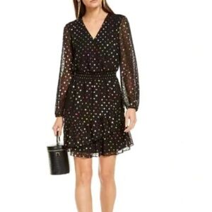 INC International Concepts Glitz Runway Metallic Polka Dot Dress Small